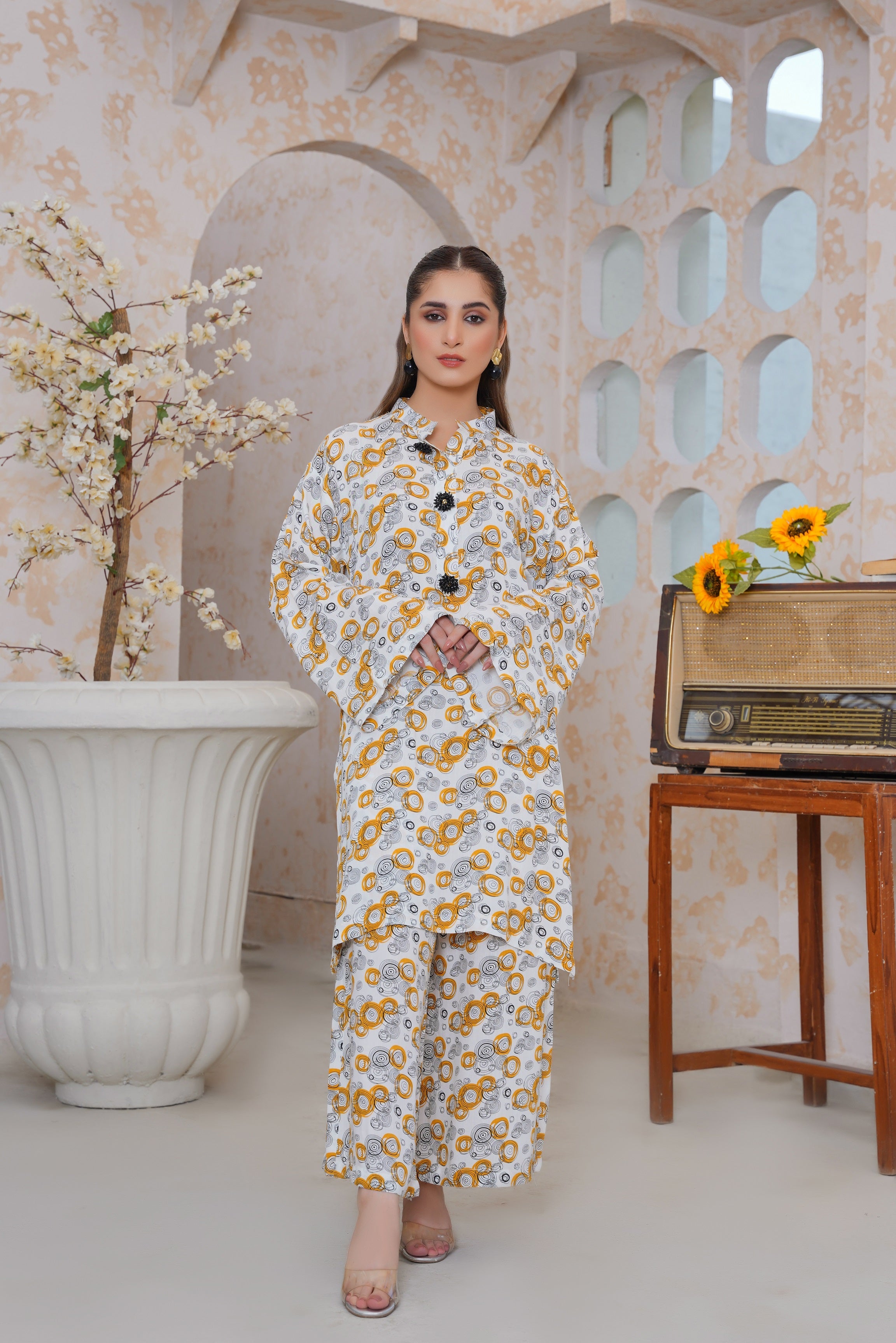 Nyra | Printed Linen Collection 2 pc | Serene